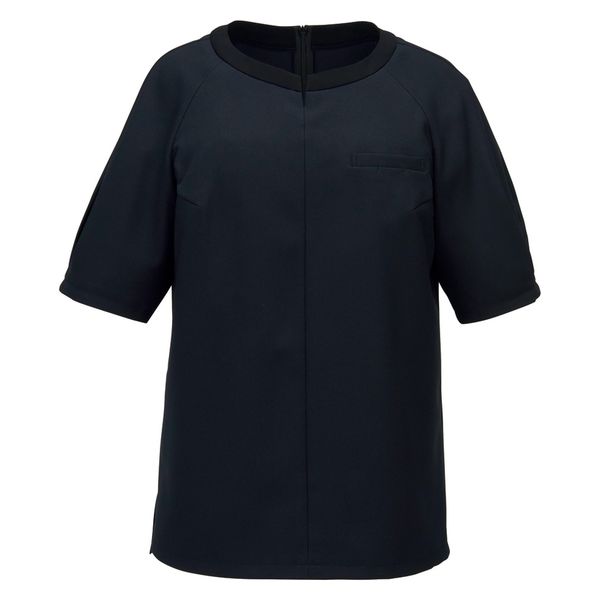 カーシーカシマ COMFORT CLOTH STRETCH 半袖プルオーバー ブラックネイビー 11号 NST033 1着（取寄品）