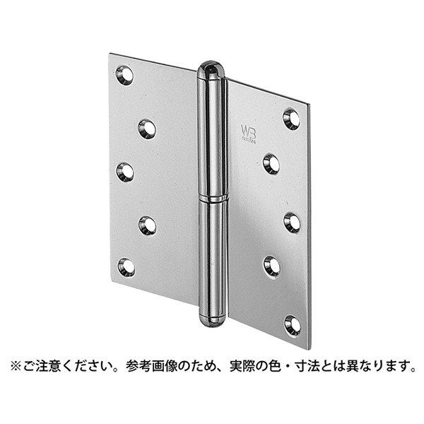 シロクマ BSー102 キャノン二管丁番(右)右 102×102黒 1パック