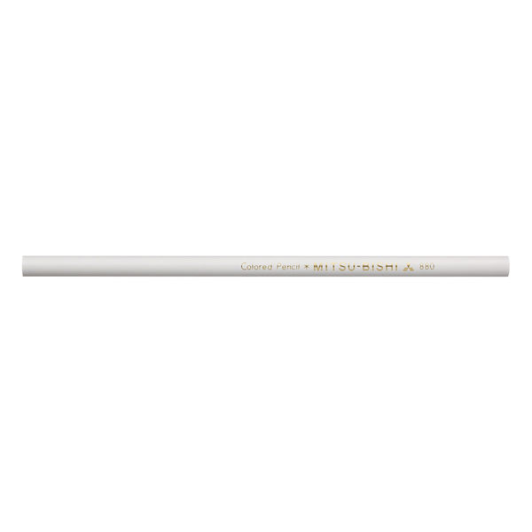 三菱鉛筆 色鉛筆880 1 白 K880.1 1ダース(12本) - アスクル