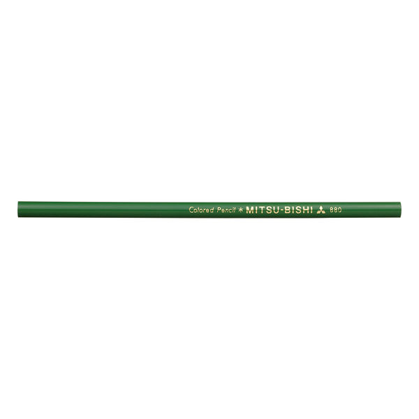 三菱鉛筆 色鉛筆880 6 緑 K880.6 1ダース(12本) - アスクル