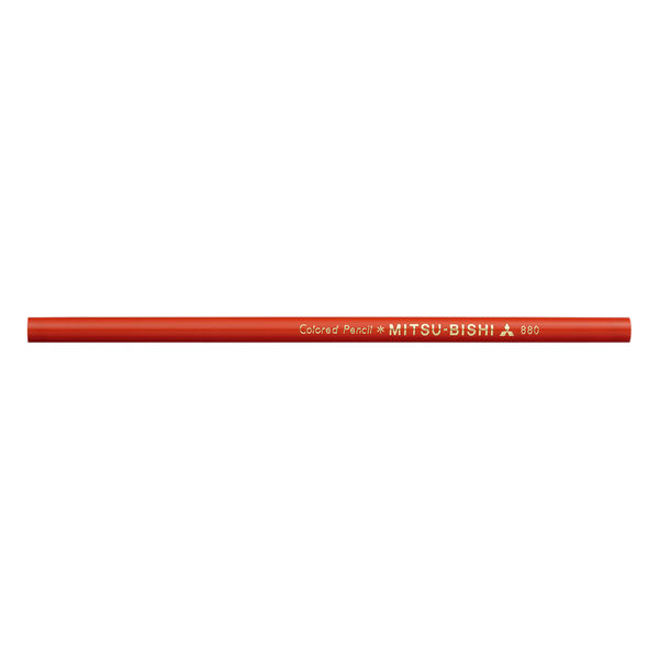 三菱鉛筆 色鉛筆880 16 朱色 K880.16 1ダース(12本) - アスクル