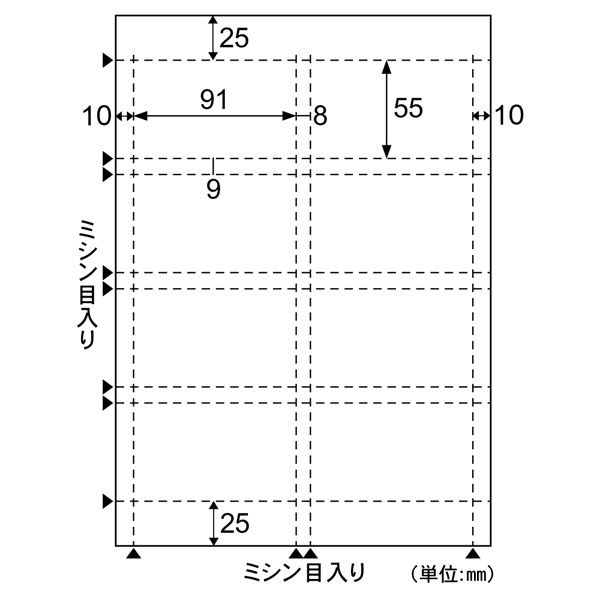 カラーレーザ／名刺・カード８面 LP10NS 10袋（直送品）