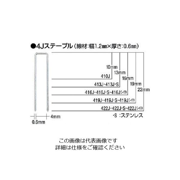ステンレス MAXステープル 4mm幅 針長10mm 4Jステープル(JIS)の製品詳細ページ | ステープル(針