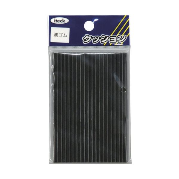 アイテック 光 波ゴムクッション黒90×60×3mm KWR69-1 1パック(1個) 820-1739（直送品）