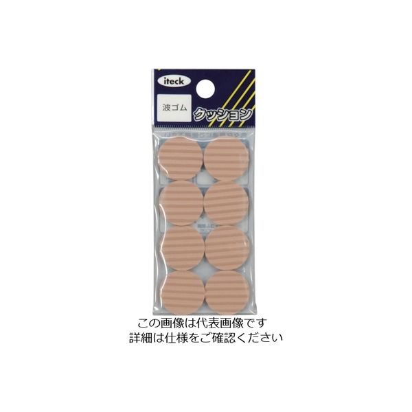 アイテック 光 波ゴムクッション茶 3×20mm KWR20-2 1パック(8個) 820-1734（直送品）