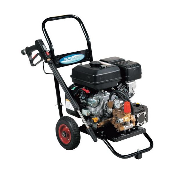 スーパー工業 エンジン式高圧洗浄機 SECー1315ー2NE コンパクト&カートタイプ(セル付) 1台 315-7144（直送品）