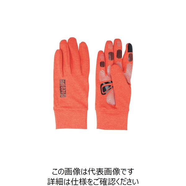 トワロン すべり止め手袋 EXTRAGUARD EGー011 RUNNING メランジレッド L EG-011-L 1双（直送品）