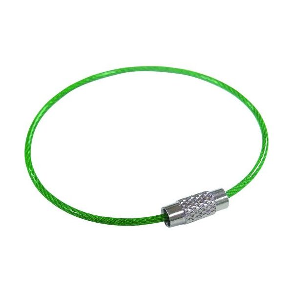 ニッサチェイン ビニコートキーワイヤー 緑 160mm 1PK=1個入り P-1752 1個 224-2047（直送品）