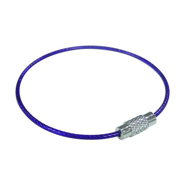 ニッサチェイン ビニコートキーワイヤー 紫 160mm