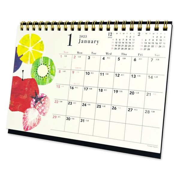クローズ・ピン 2023年 Tomoko Hayashi 旬果 B6 卓上 カレンダー