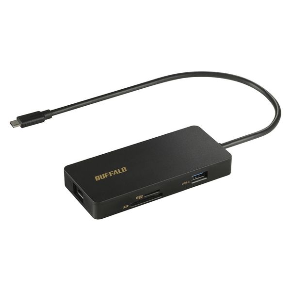 バッファロー USB TypeーC接続 ドッキングステーション PD対応 CR付 ブラック LUD-U3-CGCBK 1台（直送品）