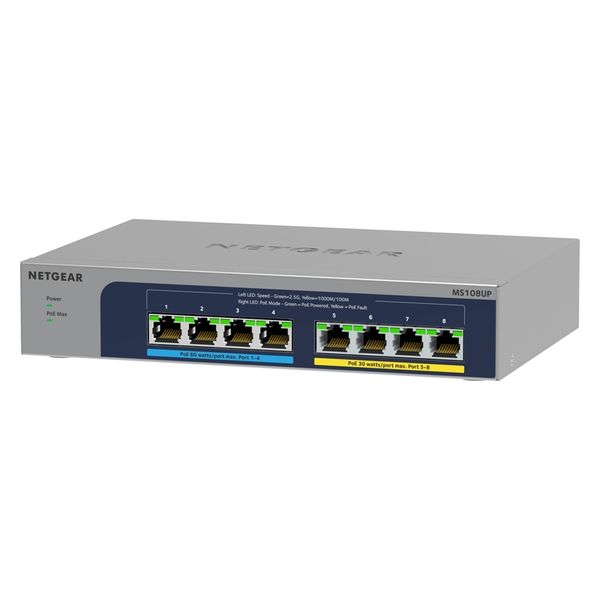 NETGEAR Ｕｌｔｒａ６０　ＰｏＥ＋＋対応　（２３０Ｗ）　１Ｇ／２．５Ｇマルチギガ８ポートアンマネージスイッチ（直送品）