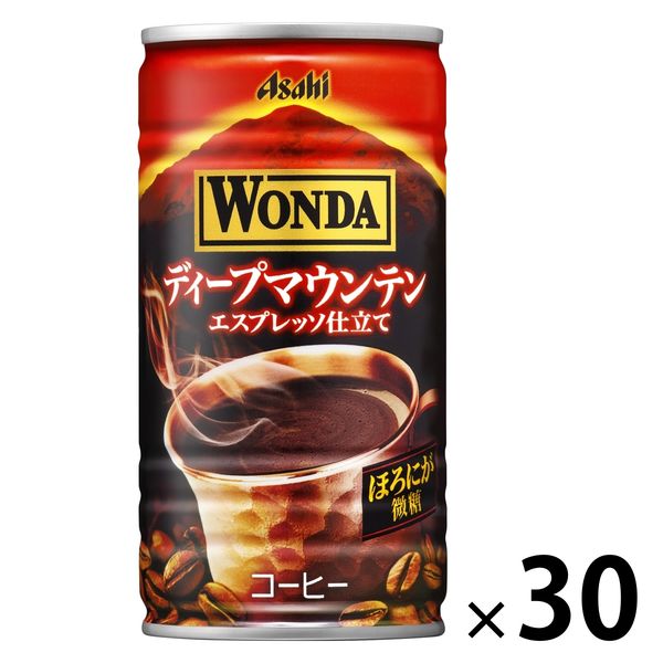 【缶コーヒー】アサヒ飲料 WONDA（ワンダ）ディープマウンテン 185g 1箱（30缶入）
