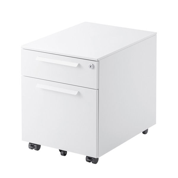 サンワサプライ キャビネット 幅390×奥行534×高さ478mm ホワイト SNW-105W 1台（直送品）