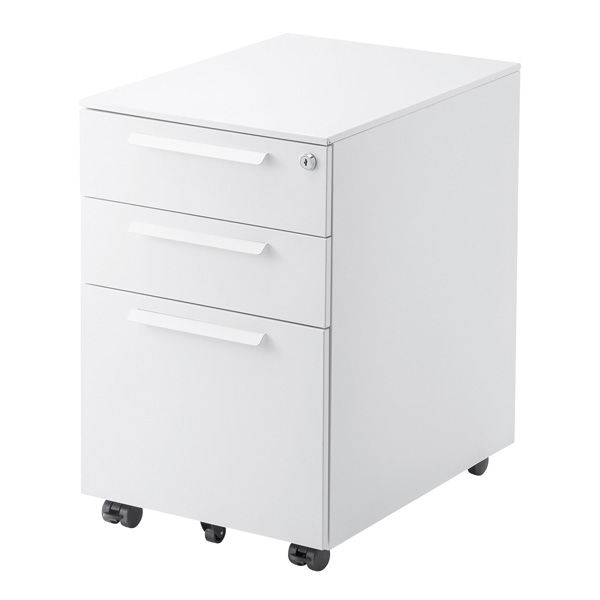 サンワサプライ キャビネット 幅390×奥行534×高さ600mm ホワイト SNW-106W 1台（直送品）