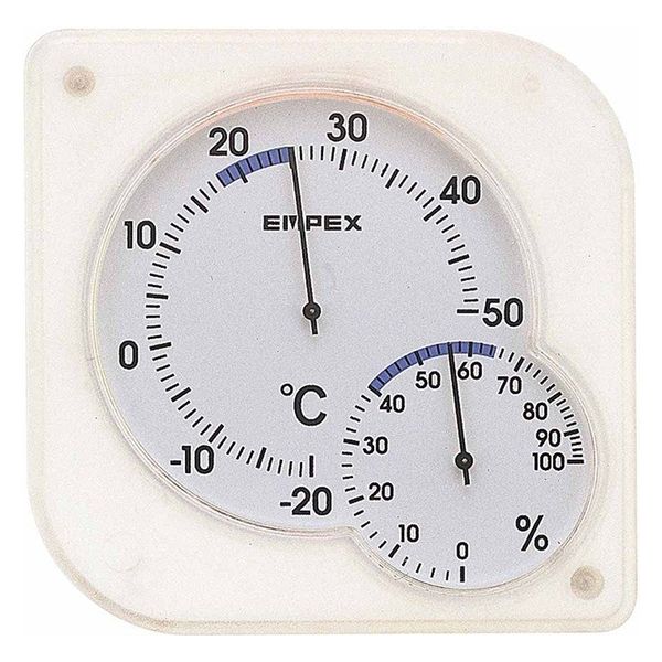 EMPEX 温度・湿度計 エクストラ 温度・湿度計 壁掛用 TM-6201ホワイト