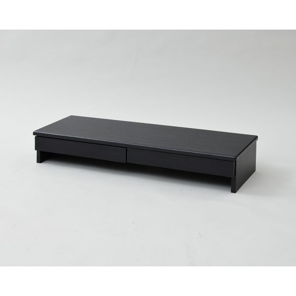 YAMAZEN  引き出し付 デスク上スタンド 机上台 幅780×奥行260×高さ135mm  ブラック  DTS-H8025(BK)（直送品）