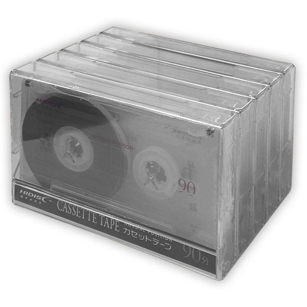 磁気研究所 一般録音用カセットテープ ノーマルポジション 90分（片面45分） 5本組 HDAT90N5P 1個