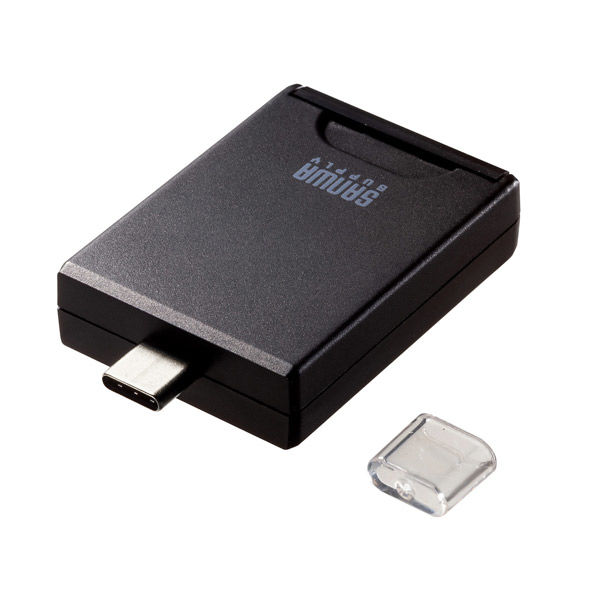 サンワサプライ UHS-II対応SDカードリーダー(USB Type-Cコネクタ） ADR-3TCSD4BK 1個（直送品） - アスクル