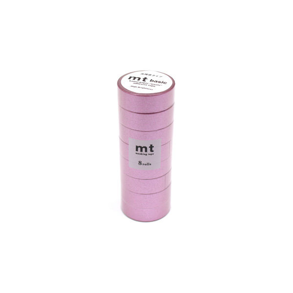 カモ井加工紙 mt マスキングテープ 8P(8巻セット) 高輝度 ピンク 幅15mm×7m巻 MT08P535 1個