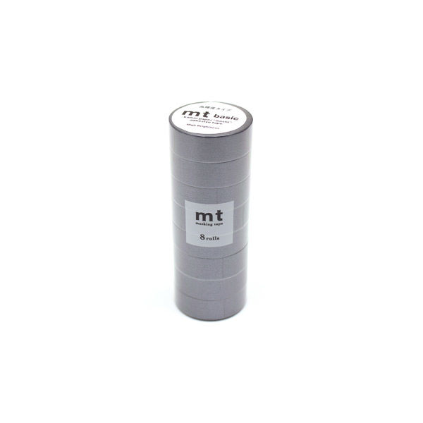 mt マスキングテープ 8P（8巻セット） 高輝度 ガンメタリック 幅15mm×7m巻 MT08P541 1個 カモ井加工紙（直送品）