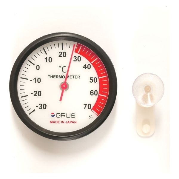 インテック 日本製　アナログ温度計　IN-OUT両用　ホワイト GRS107-WH 1個（直送品）