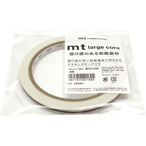 mt　Large Core 幅7mm×長さ30ｍ 麻紐 マスキングテープ MT01L042 5個 カモ井加工紙（直送品）