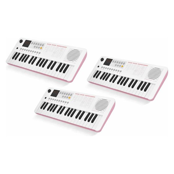 ONETONE ワントーン ミニ37鍵盤キーボード LEDディスプレイ OTK-37M/WHPKx3台 (USBケーブル付き/MIDI対応)（直送品）  - アスクル