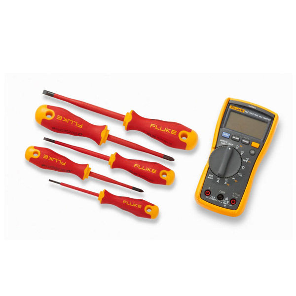 FLUKE 117デジタル・マルチメーター+絶縁ハンド・ツール・スターター・キット IB117K 1式（直送品）