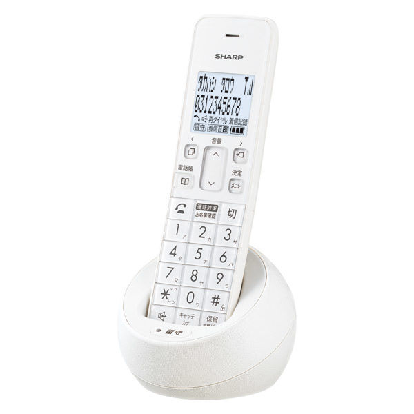 シャープ SHARP コードレス増設子機 JD‐KT510 (ホワイト系) - 電話