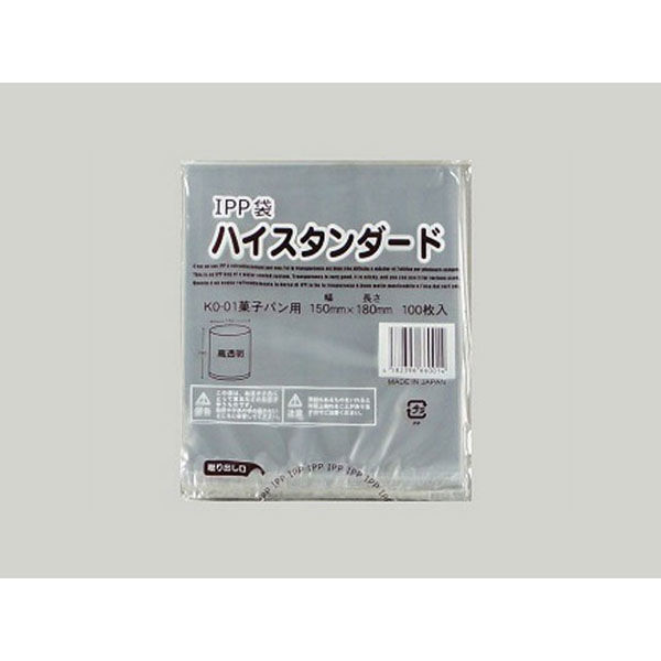 福助工業 IPP袋 IPP平袋 KO-01 菓子パン用　1000枚(100×10) 00428581（直送品）