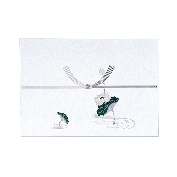 福助工業 ラッピング のし紙 厚口(蓮)美濃判 2500枚(100×25) 0221491 1ケース(2500枚入(10（直送品）