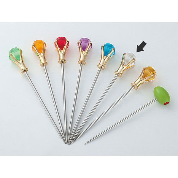 トーダイ カトラリー UK ダイアモンドヘッド マティーニピック・クリア 10本(1×10) 03400956 1ケース(10本入)（直送品）