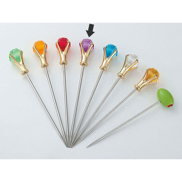 トーダイ カトラリー UK ダイアモンドヘッド マティーニピック・パープル 10本(1×10) 03400954 1ケース(10本入)（直送品）