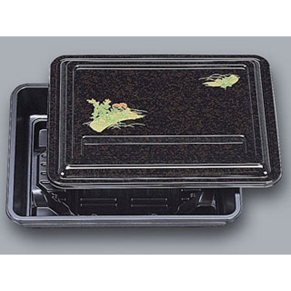 福助工業 仕出弁当 優膳 YN-330 萩 共蓋付 100枚(20×5) 0545831（直送品）