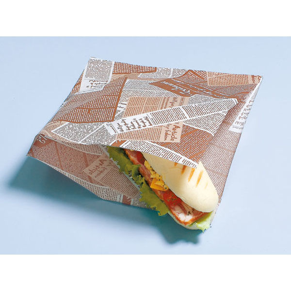 バーガー袋 No.22 アーティクル【weeco】 2000枚(100×20) 0562793 1ケース(2000枚入(100枚×20袋))（直送品）