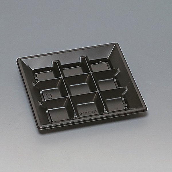 福助工業 惣菜容器 福皿 21H-9黒 本体 400枚(50×8) 0583881 1ケース(400枚入(50枚×8袋))（直送品）