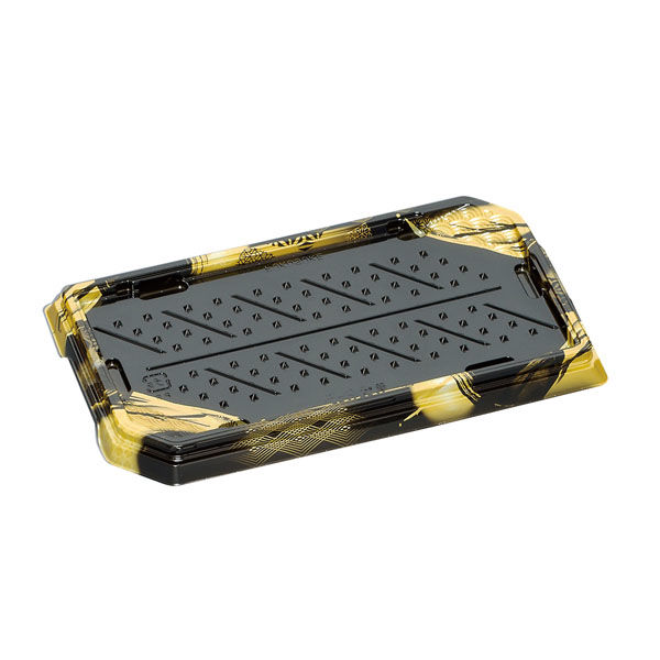 福助工業 寿司容器 華板2-5H 本体 錦紗 600枚(50×12) 0730955 1ケース(600枚入(50枚×12袋))（直送品）