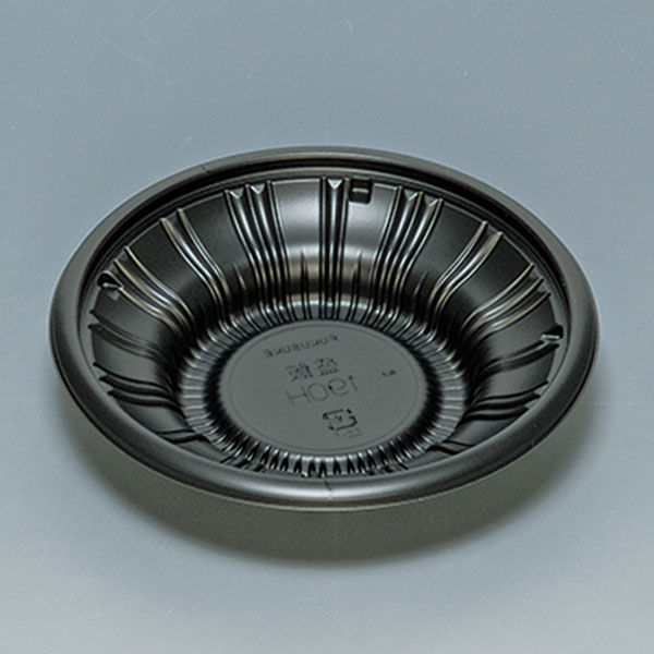 福助工業 どんぶり容器 盛飯190H 本体 黒 600枚(50×12) 0747084 1ケース(600枚入(50枚×12袋))（直送品）