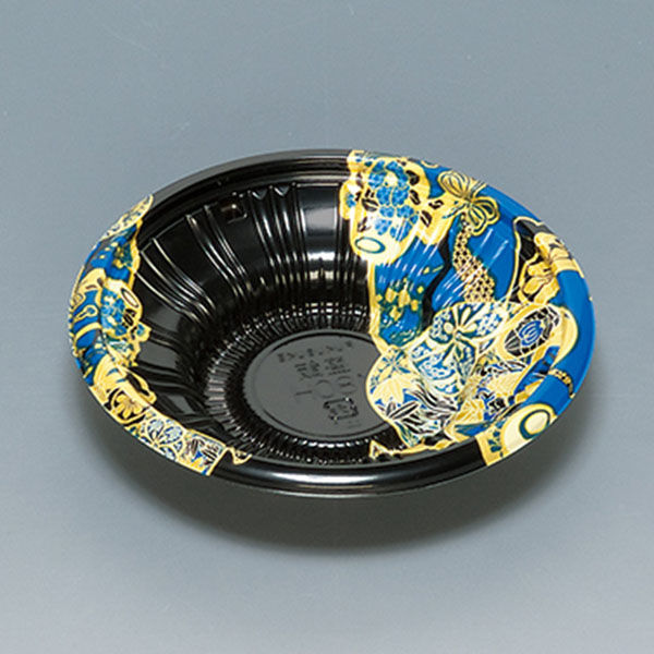 福助工業 どんぶり容器 盛飯180H 本体 こづち青 600枚(50×12) 0747130 1ケース(600枚入(50枚×12袋))（直送品）