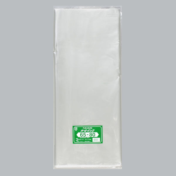 福助工業　OPP袋 オーピーパック テープなし 65-80  1ケース(50枚×10袋)　0840882（直送品）