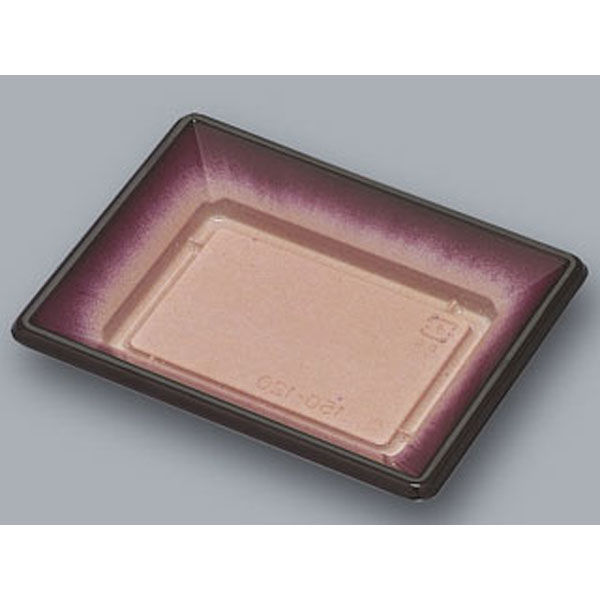 仕出・高級弁当容器 豊皿 150-120H 志野茶 本体 1200枚(50×24) 549533 1ケース(1200枚入(50枚×24袋))（直送品）