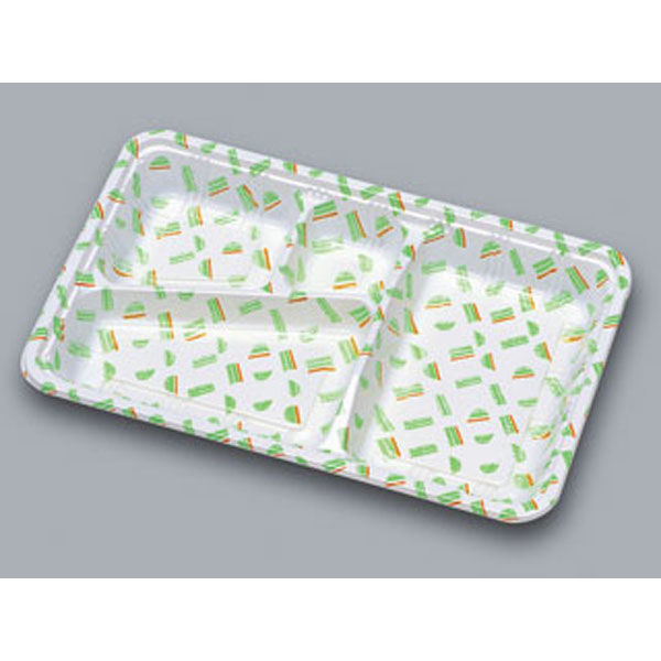 福助工業 弁当容器 LC新 LC-625若葉 透明蓋付き 400枚(50×8) 575739 1ケース(400枚入(50枚×8袋))（直送品）