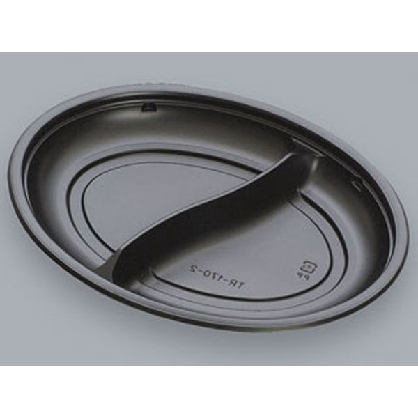 福助工業 惣菜容器　フルレンジTR-170-2H黒 本体　600枚(50×12) 582859（直送品）