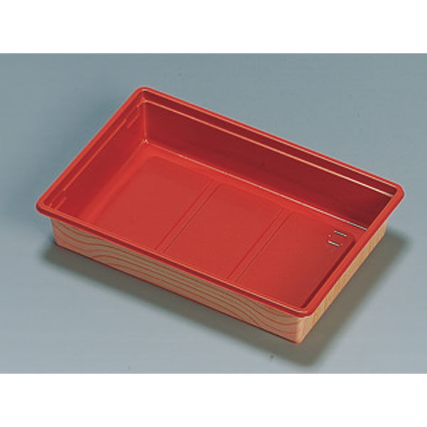 福助工業 寿司容器 富久折 D-10 木目 1000枚(50×20) 593915 1ケース(1000枚入(50枚×20袋))（直送品）