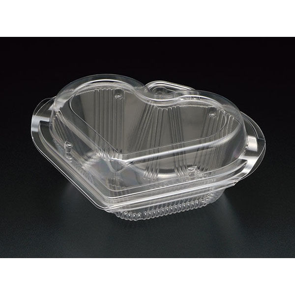 スミ 菓子容器　ユニコン ハート2B 透明　1200枚(50×24) 5HA2180（直送品）
