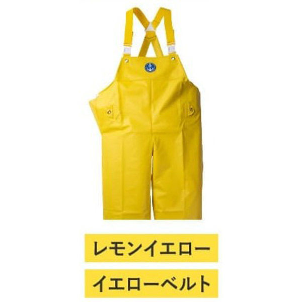 尾崎産業 マリンレリー 胸付ズボン　レモンイエロー 4989034660564 1着（直送品）