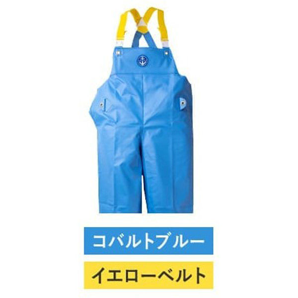 尾崎産業 マリンレリー 胸付ズボン　コバルトブルー 4989034660649 1着（直送品）