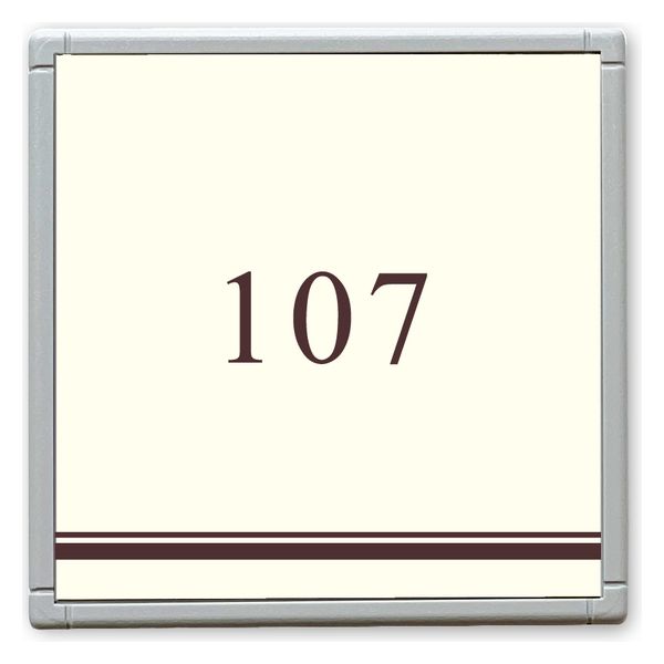 フジタ GH110 部屋番号サイン 居室 Design１ ルームナンバー107 1枚（直送品）