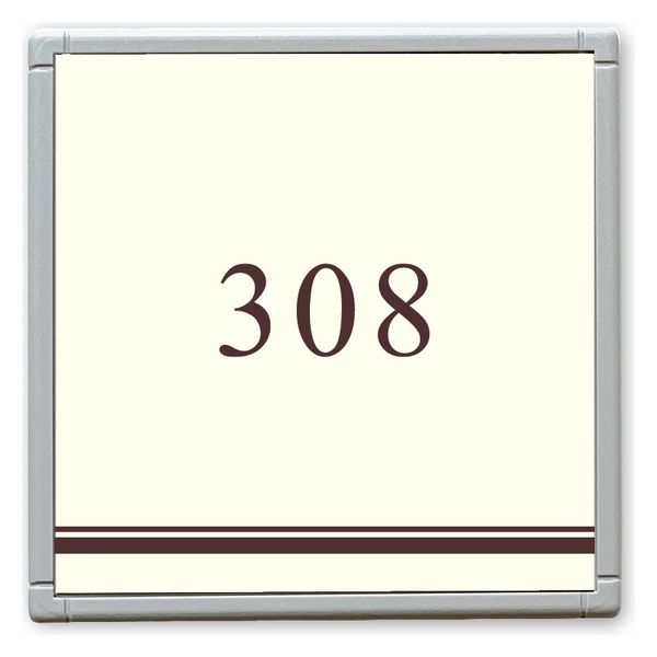 フジタ GH110 部屋番号サイン 居室 Design１ ルームナンバー308 1枚（直送品）